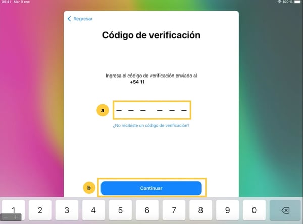 23-Ingresá código de verificación