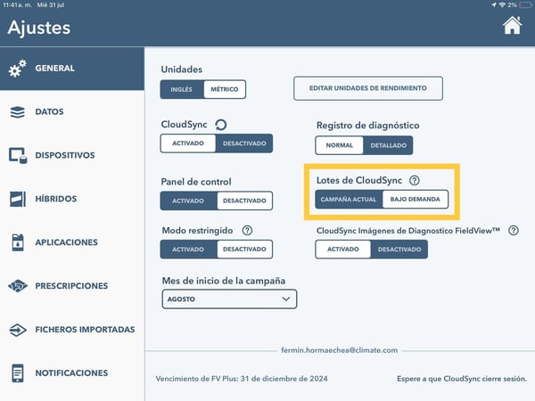 lotes de cloudsync