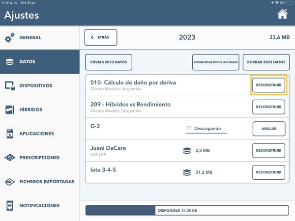 reconstruir lote