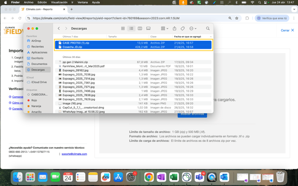 2- Seleccionar archivos + Drag & Drop
