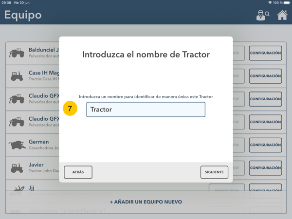 Nombre tractor